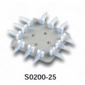 Cabezal para 12 tubos de 1,5/2 ml en posición horizontal.