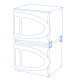 Bandeja UP12, de 27x20 cm, con barras ajustables para distintos matraces. PSU10/ES20