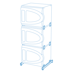 Bandeja UP12, de 27x20 cm, con barras ajustables para distintos matraces. PSU10/ES20