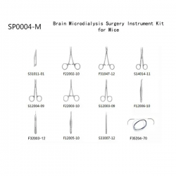 Kit de instrumentação cirúrgica para microdiálise cerebral em camundongos