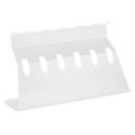 Suporte linear de plexiglás para 6 pipetas.