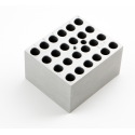 Bloque de aluminio para 20 tubos 2ml