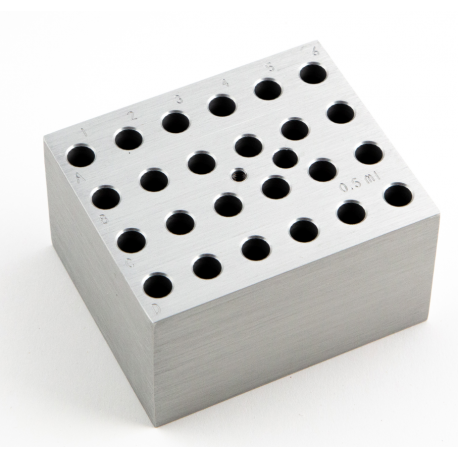 D-1105 Bloque de aluminio para 24 tubos 0,5ml