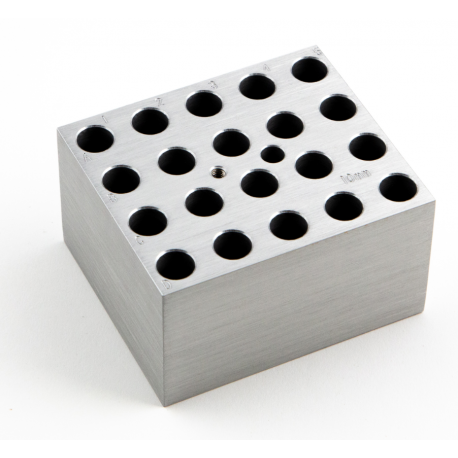D-1110 Bloque de aluminio para 20 tubos 10 mm