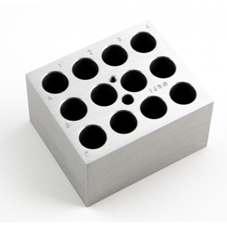 D-1116 Bloque de aluminio para 12 tubos 16 mm