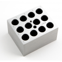 Bloque de aluminio para 12 tubos 16 mm