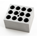 Bloque de aluminio para 12 tubos 17 mm