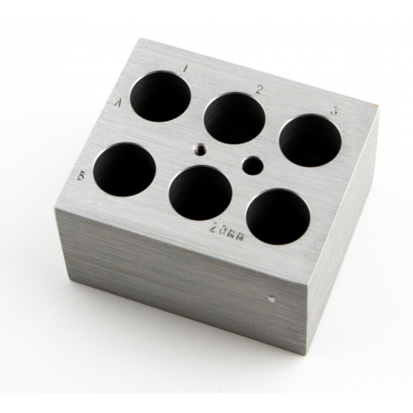 D-1120 Bloque de aluminio para 6 tubos 20 mm