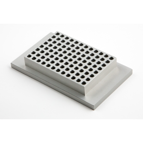 D-1296-PCR Bloque de aluminio para Placas PCR de 96, con o sin faldon ( solo D-1200)