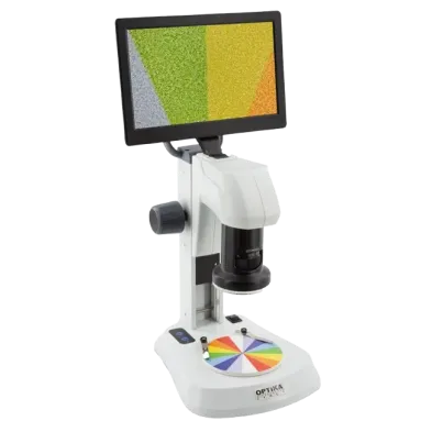 Microscopio zoom digital con monitor de 9 pulgadas. 8x 54x.