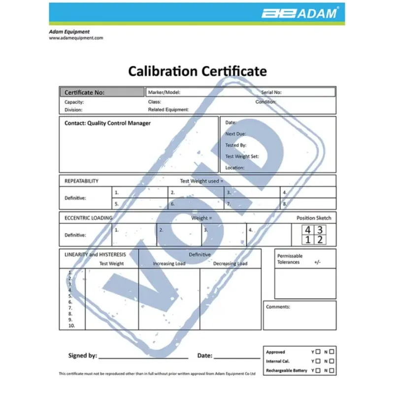Certificado de Calibración