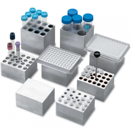 D-1196-PCR Bloque de aluminio para Placas PCR de 96, con o sin faldon ( solo D-1100)