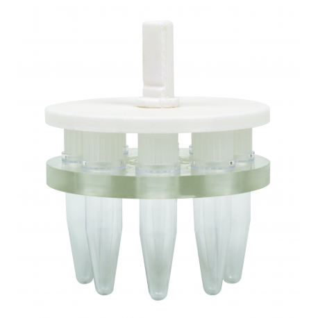 Soporte para 8 tubos eppendorf de polipropileno 1,5 ml. con tapa plana - Para Q800R-3