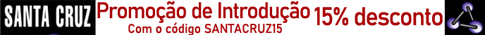 Promoção de lançamento 15% de desconto com o código SANTACRUZ15